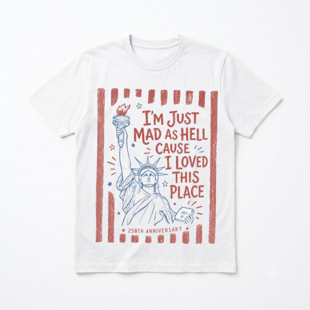 Liberal Fourth of July T-Shirt, Protest Shirt, Feminist Gifts, Patriotic 250th Anniversary Tee, Red White Blue Tee, Resistance 4th of July Tee For Her