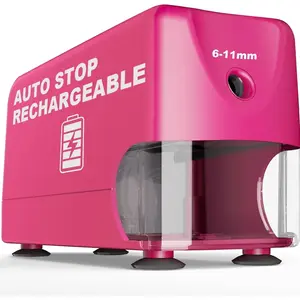 Electric Pencil Sharpener, Cordless & Rechargeable, Heavy Duty Classroom Pencil Sharpeners for 6-11 mm Pencils, Auto Stop, 2s  Sharpening,  , 10,000 Sharpenings, , PSD3