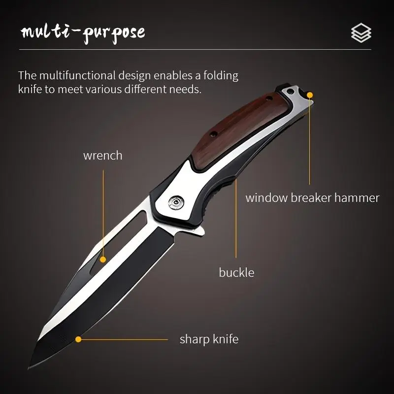 3.93-inch Sharp Kitchen Fruit Knife - Versatile Outdoor Camping Knives for Family Gatherings, Hiking, Ideal Gift for Men
