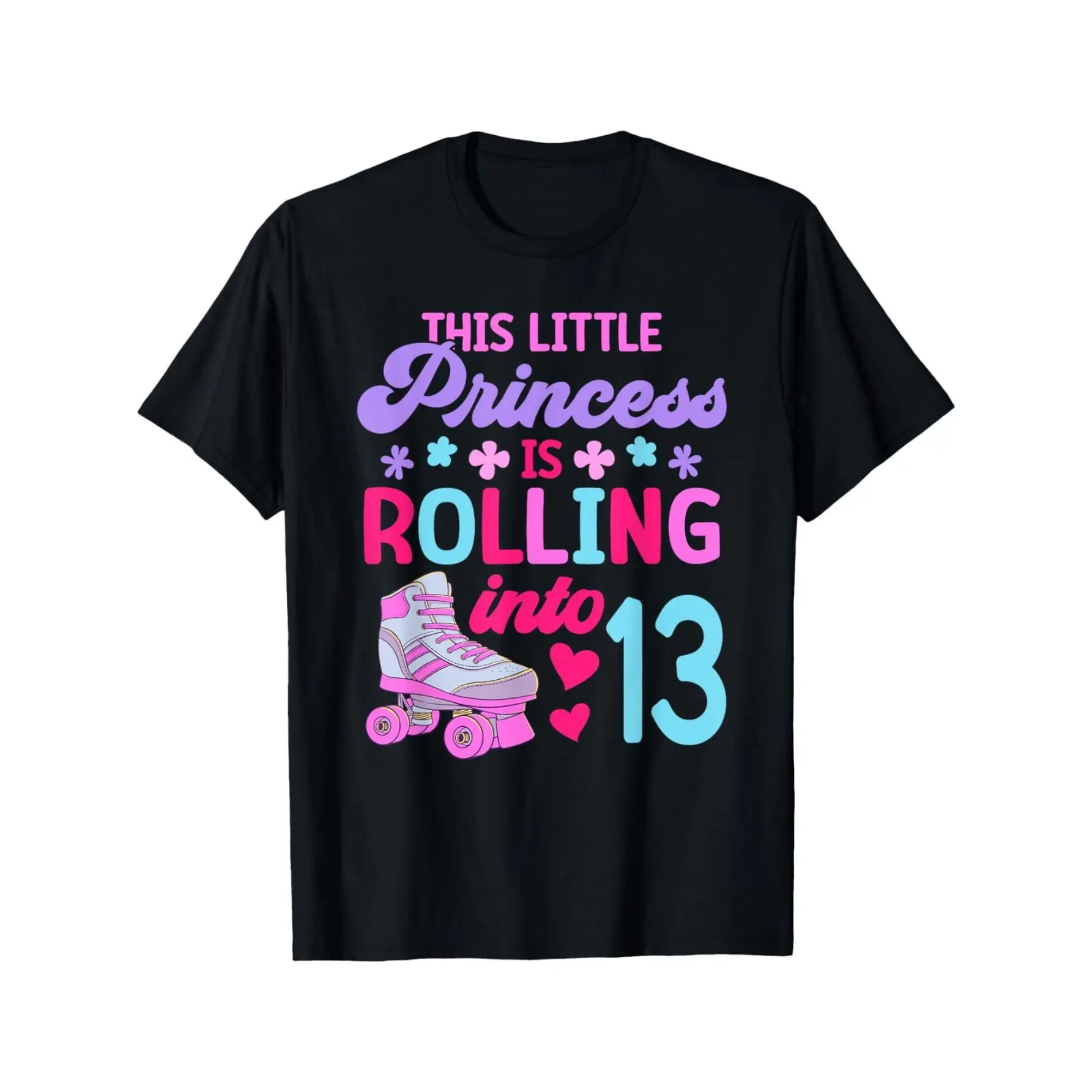 [100% Cotton] 100% Cotton Rolling Into 13 13Th Birthday Roller Skates T-Shirt