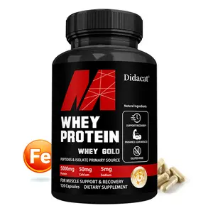 Didacat Whey Protein Health Supplement,Supports Muscle Health and Athletic Performance,120 Capsules