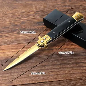Outdoor Knife, Rose Gold Folding Knife, Shiny, for Camping, EDC, Art‌ tools,Carry,Gift