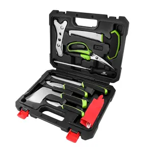 Mossy Oak Hunting Field Dressing Kit - 10 Piece Portable Butcher Game Processing Set with Storage Case for Deer Hunting Fishing Camping Survival