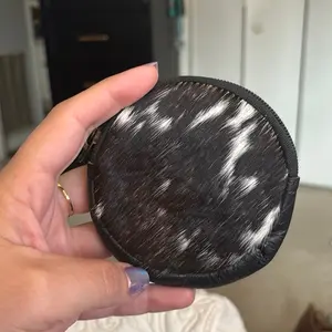 Coin pouch- hide and leather
