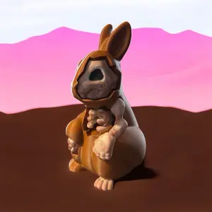 Chocolate Easter bunny skeleton