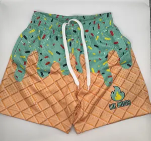 Lit Mitts Mint Waffle Drip Shorts Mesh Lit Mitts Mint Waffle Drip Shorts Mesh