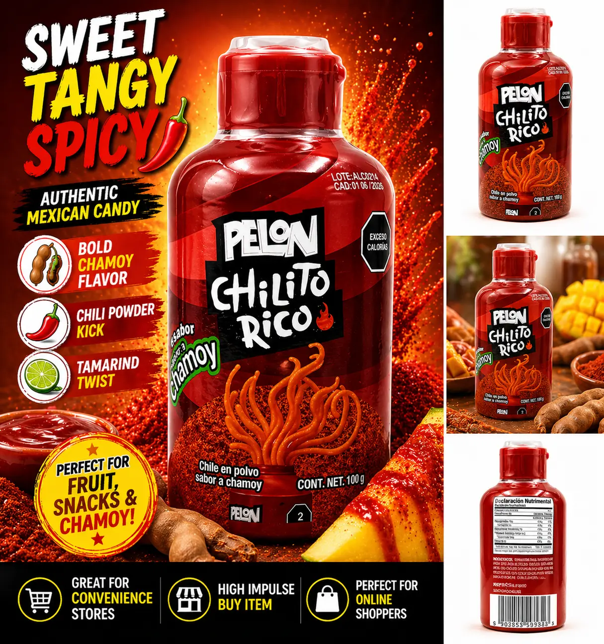 Pelon Chilito Rico Chamoy Powder Candy – Sweet, Tangy & Spicy Mexican Candy