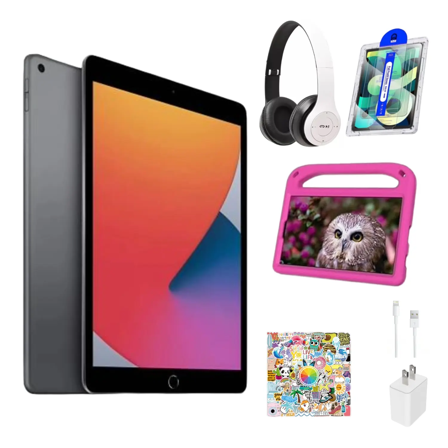 Refurbished Apple iPad 9th Gen 64GB Wi-Fi 10.2" Retina Display Space Gray 2021 Eco-Friendly Condition & Accessory Bundle | (Eco-Friendly Condition)