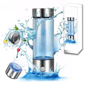 Hydrogen Water Bottle Generator Up to 4100+ PPB SPE PEM Technology Portable Hydration System 6-Hour Retention BPA Free Reusable Tumbler Cup