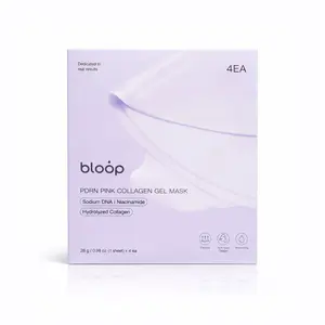 bloȯp PDRN Pink Collagen Gel Mask - Hydrating, Firming & Soothing Skincare Sheet Mask - 4 pcs
