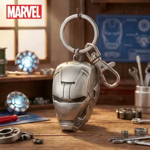 Marvel Iron Man Alloy Keychain 1PC Official License 3D Figurine Bag Clip Charms Anime Collector Kering Backpack Decor Durable Exquisite Alloy Gift