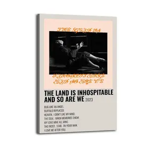 Mitski The Land Is Inhospitable And So Are We HomeDecor WallArt LivingRoom Canvas for Bedroom Decor Canvas Poster Aesthetic Office Bathroom Painting Picture Print Modern Family