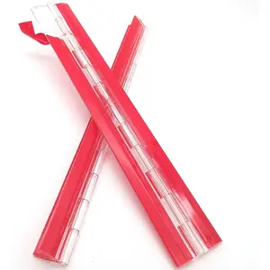 300mm Transparent Self-Adhesive Plastic Piano Hinges Ideal for DIY Box, Aquarium, Golf Cart Tray, Display Stand