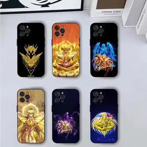 S-Saint S-Seiya Virgo Shaka Phone Case, Anime Soft Black Shockproof Cover For iPhone 11-17 Pro Max/Plus & Samsung Galaxy S23-S25