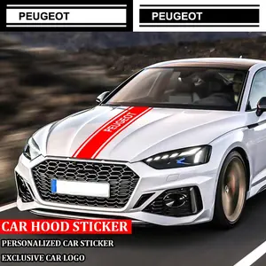 Peugeot Car Engine Hood Classic Emblem Film Sticker, DIY Body Tuning Accessory, Value Upgrade Essential Personalized Part, Automotive Accessories