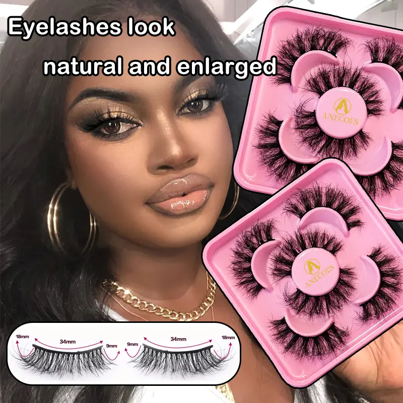 Fake eyelashes in cute flower shape