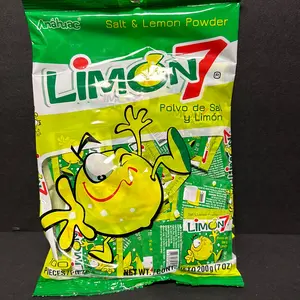 Limon 7 Salt & Lemon Powder Mexican Candy by Anahuac, 0.5 pounds 100 Pieces Dulces Mexicanos Sour Salty Tangy lime salt packets