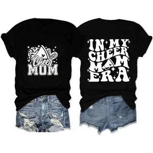 My Cheer Mom Era Women's T-Shirt - Game Day Mom Sports T-Shirt, Casual Cheerleading T-Shirt