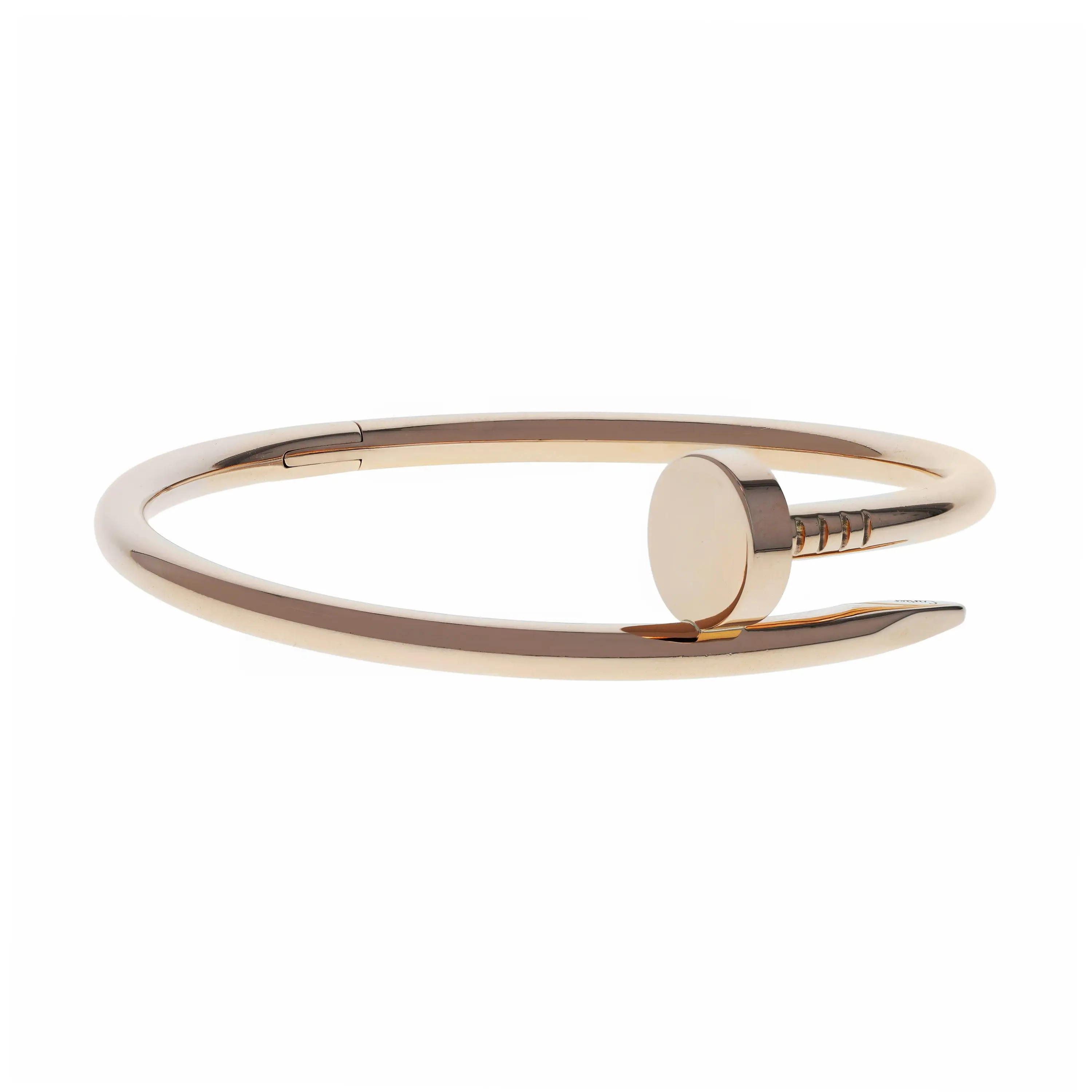 Pre-owned Cartier Juste Un Clou Bangle Bracelet Size 16