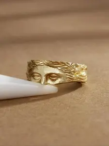 Punk Style Creative Face Design Cuff Ring, Fall Vintage Style Adjustable Open Ring for Women & Men, Fashion Jewelry Accessories for Daily Wear, Vintage Rings