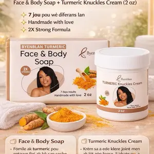 Byenblan Turmeric Face & Body Soap + Cream Set – Skin Care Kit