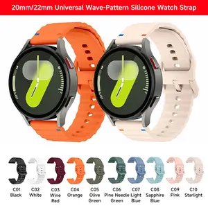 10 Pack 22mm Bands Compatible with Samsung Galaxy Watch 7 6 5 4 Band 40mm 44mm,Waterproof Ocean Wave Pattern Replacement Strap for Men Women