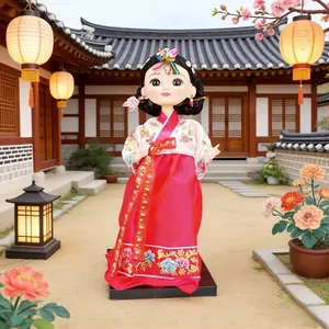 Handmade Collectible Doll Statue in Korean Hanbok, Home Decor Gift, Hotel Ornament, Easter, Mother's Day, Festival, Birthday Gifts