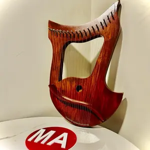18 Strings Lyre Handmade Scottish Rosewood Lyre Harps Medieval Musical Instruments with Free Stings, Tuning Key & Bag