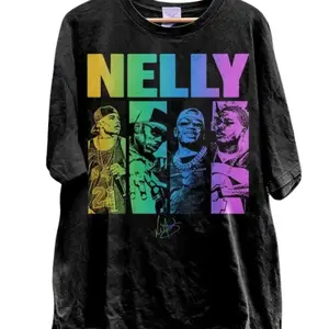 Graphic Nelly Rapper Vintage 90s Bootleg T-shirt, Retro Nelly Rapper Y2k Nelly Shirt