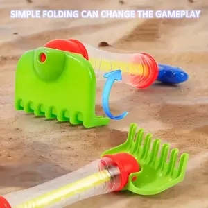Children's Beach And Sand Toy Two-in-one Set - Durable Plastic Sand Shovel And Water Gun, Perfect for Family Fun On Outdoor Beaches