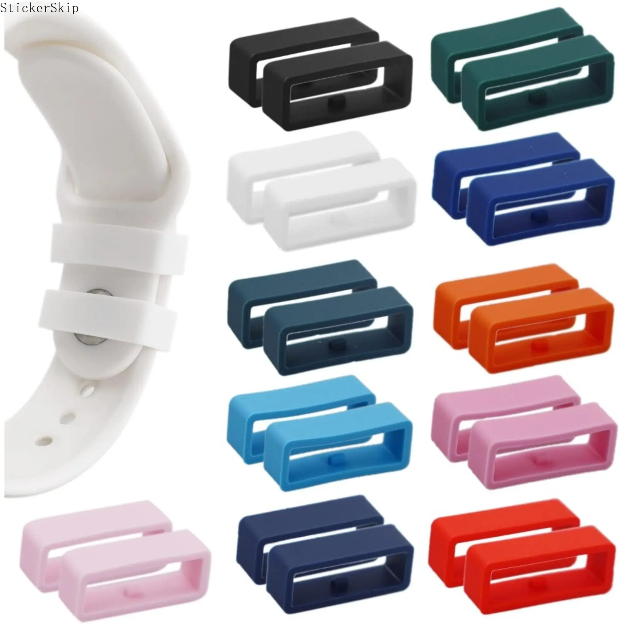 2026 New 22Pcs Rubber Watch Band Loops, Soft Silicone Watch Strap Keepers Retainer Rings, Universal Replacement Fastener Holder for Smartwatch & Traditional Watch Bracelets, Durable Anti-Lost Closure Ring Accessories for Daily Watch Use