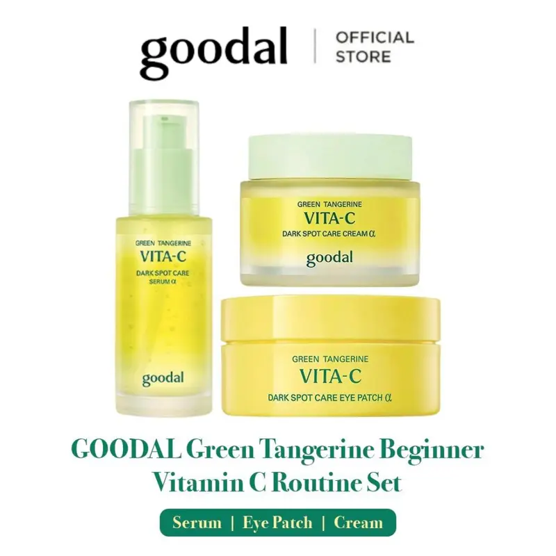 [GOODAL Official Shop] GOODAL Green Tangerine Beginner Vitamin C Routine Set | Brightening & Firming Dark Spot Care Skincare Set