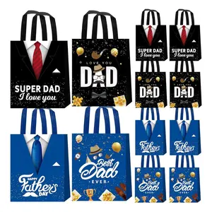 20PCS Father’s Day Gift Bags – Reusable Non-Woven Goodie Bags for Dad Party