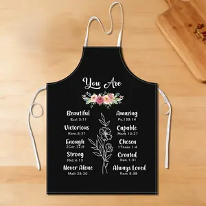 1pc Apron, themed with encouragement and religious care, with adjustable shoulder straps, perfect for cooking in the kitchen, suitable for both women and men, a Christmas/Easter/Father's Day/Mother's Day gift, birthday gift