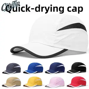 2pcs Quick-Dry Baseball Cap for Men Women, Breathable Structured Brim Adjustable Stretch Fit Sun Hat, Machine Washable Performance Cap for Outdoor Training Gym Workout Hiking Running Daily Wear