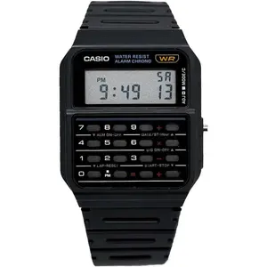 CA53W Vintage Series | Data Bank | 1/100 SEC Stopwatch | Water Resistant | 8 Digit Calculator | Dual Time | Resin Band | Resin Case | Auto Calendar | Daily Alarm | 5 Year Battery