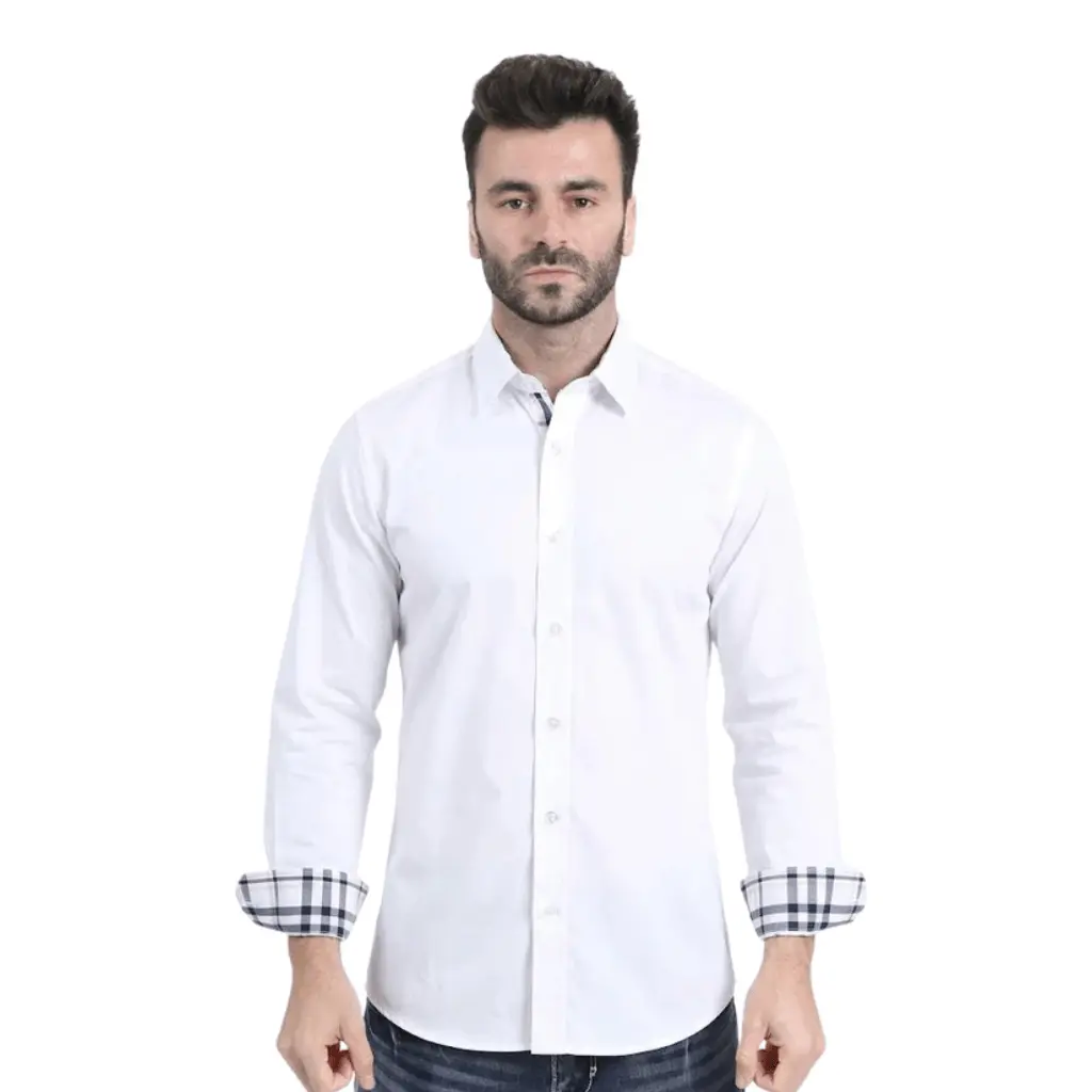 Camisa Platini Blanca Motion Satin