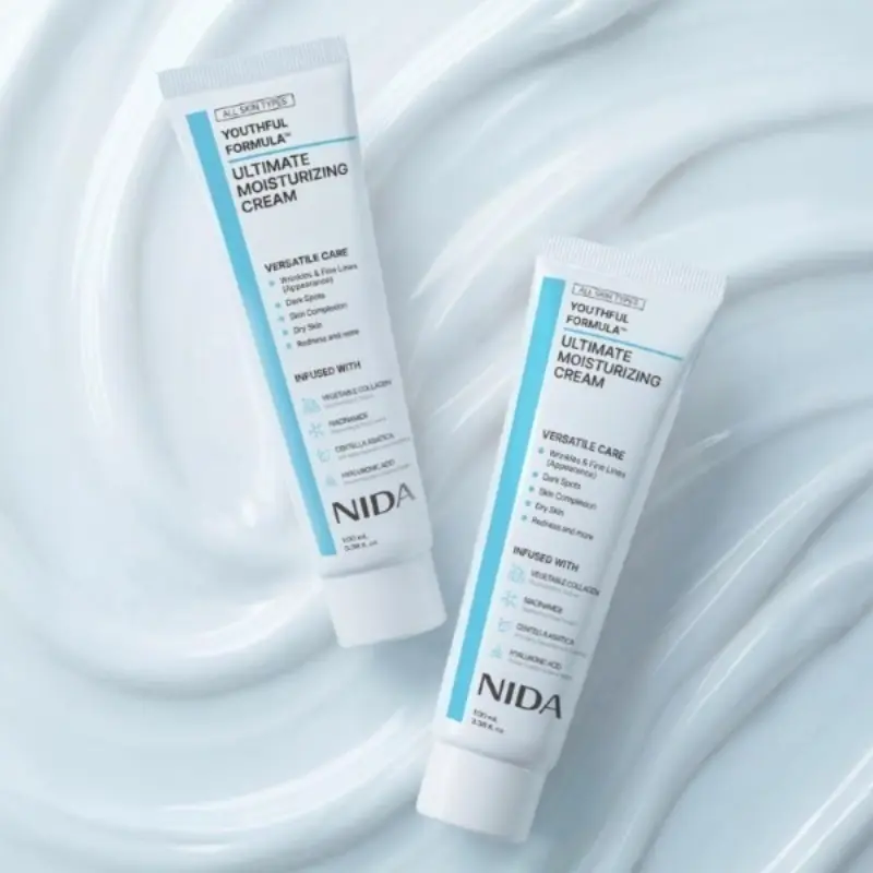 【Buy 1 Get 1 Free】NIDA Youthful Formula Ultimate Moisturizing Cream (100mL) - Face Moisturizer with Collagen, Niacinamide, Centella Asiatica for Skin Repair & Long-Lasting Moisture