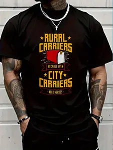 100% Cotton Rural Carriers Postal Worker Mail Delivery Mailman Postman T-Shirt Women's Men's Graphic Tee Crew Neck summer vacation Tops