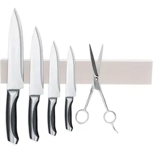 12 Inch Magnetic Knife Holder For Wall, Stainless Steel Magnetic Knife Strip Rack Use as Kitchen Knife Holder and Kitchen Utensil Holder