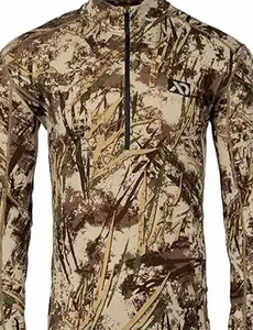 Men's Kiln Quarter-Zip - Merino Wool Lightweight Camo Hunting Base Layer 3 T56