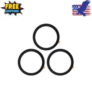 Universal Metal Ring Sticker for Magnetic Charger Compatible with All Cellphones 3Pcs, Black