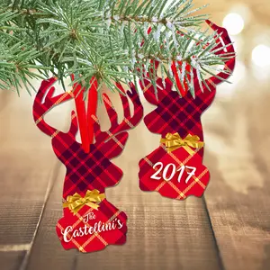Custom Deer Shaped Christmas Ornaments