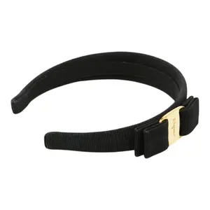 Pre-owned SALVATORE FERRAGAMO Cotton Small Leather Goods Vara Ribbon Headband