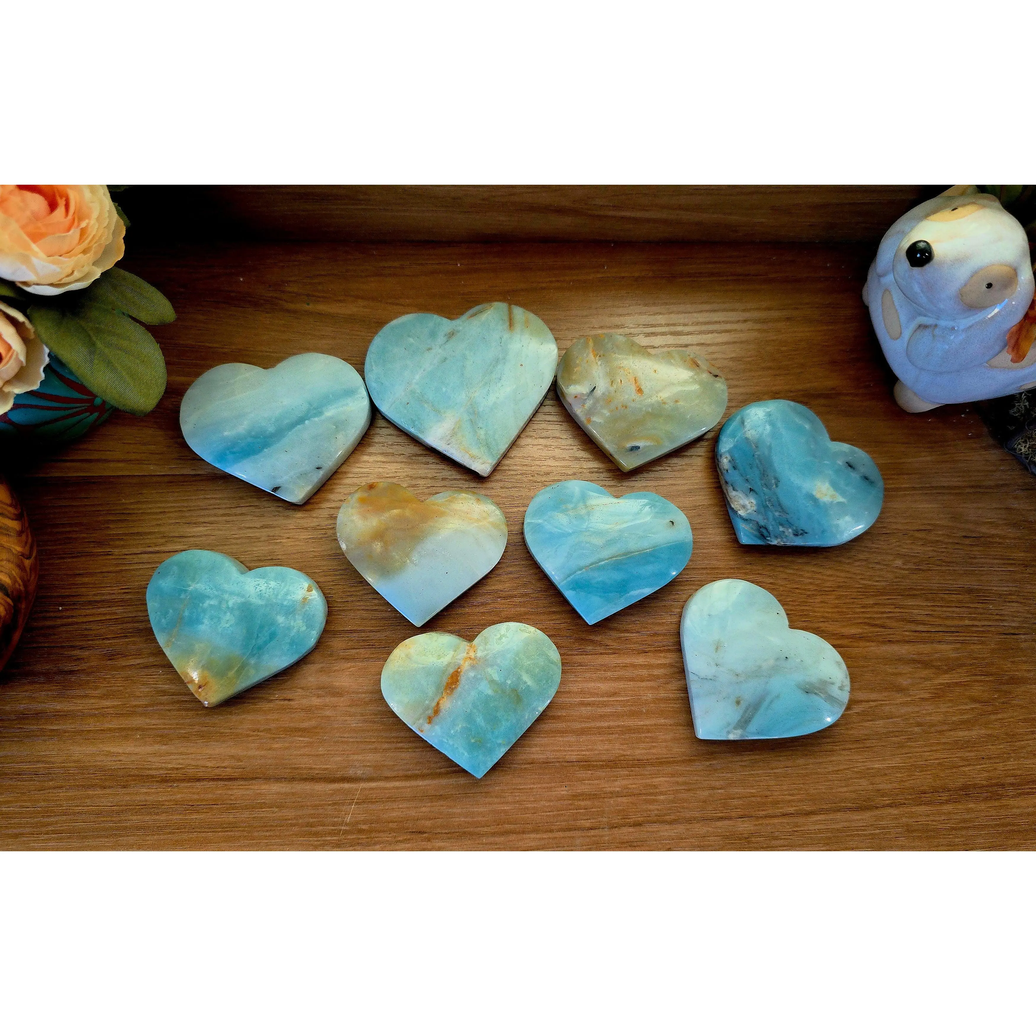 Beautiful Caribbean Calcite Heart Beautiful Caribbean Calcite Heart