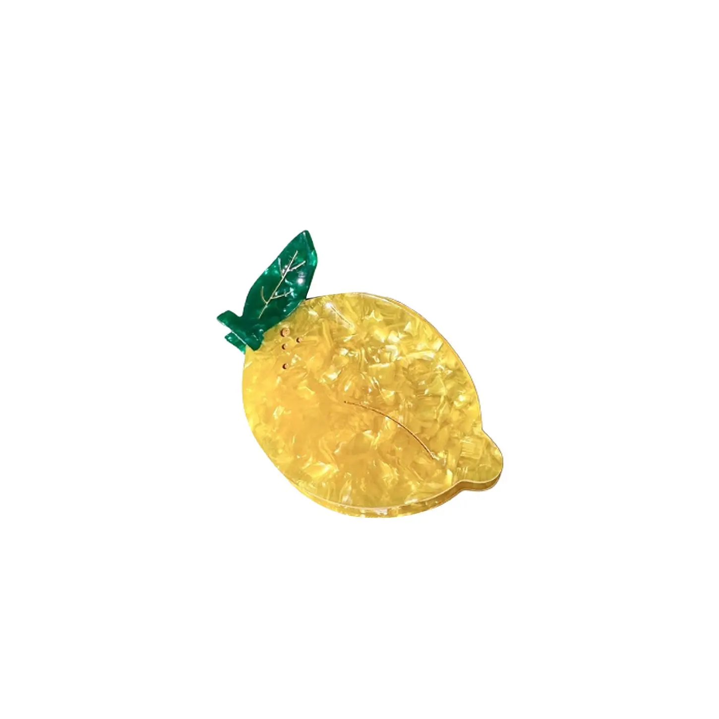 Solar Eclipse Hand-painted Lemon Fruit Claw Hair Clip