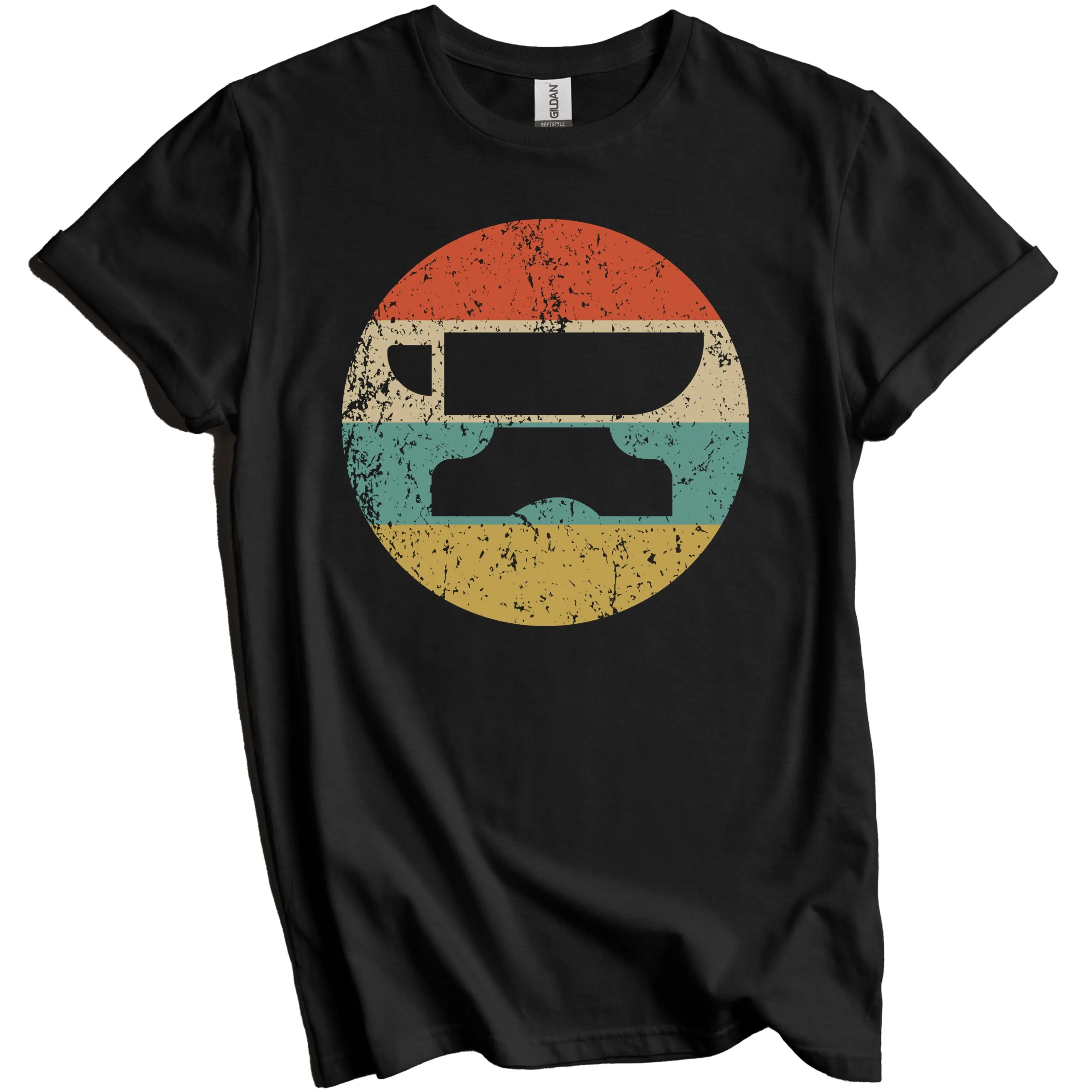 Metalworker Shirt - Blacksmith Gift - Retro Metalsmith Blacksmith T-Shirt - Anvil Icon Shirt