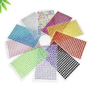 4mm Self-Adhesive Rhinestone Stickers for DIY Crafts, Nail Art, Phone & Car Decoration, Scrapbooking, Shiny Embellishment Gems for Handmade Projects and Fashion Accessories.