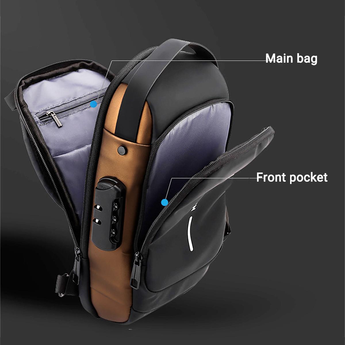 2025 Men's Anti-theft Crossbody Bag with Lock, Large Capacity Travel Chest Bag, Multi-pocket Organizer, Adjustable Strap, Durable Casual Sling Pack 2025 Men's Anti-theft Crossbody Bag with Lock, Large Capacity Travel Chest Bag, Multi-pocket Organizer, Adjustable Strap, Durable Casual Sling Pack