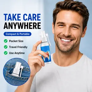 Portable Fresh Breath Oral Spray, Cool Mint Freshness, Travel Size Daily Oral Care, Easy to Use